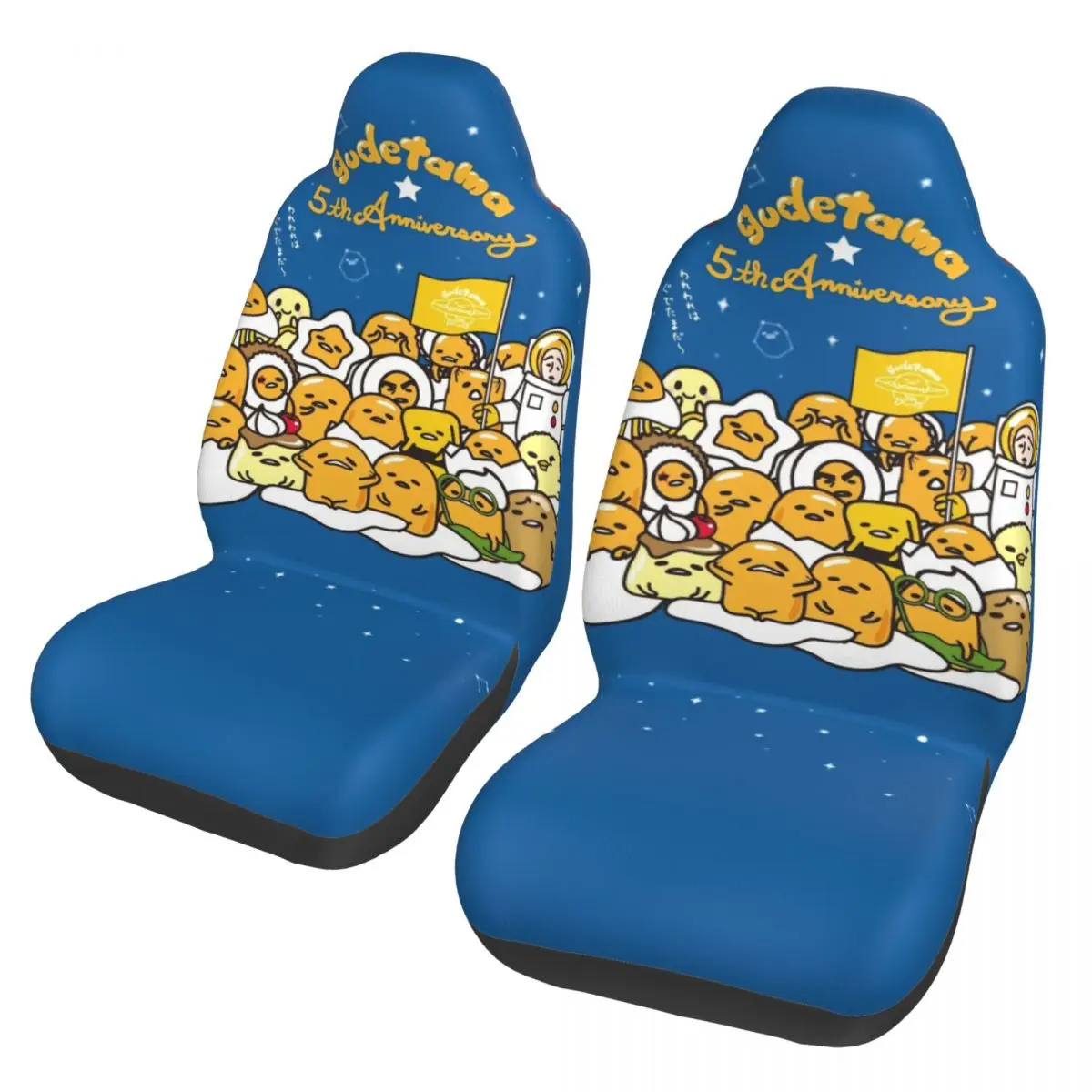 

Gudetama Cute Egg Cartoon Universal Car Seat Cover Four Seasons Travel Auto Seat Cover Polyester Car Styling