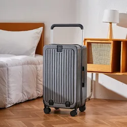 Brede Handgreep Voorste Koffer Reistassen Rollende Bagage Usb Bekerhouder Cabine Koffers Handbagage Wachtwoord Trolley Koffer