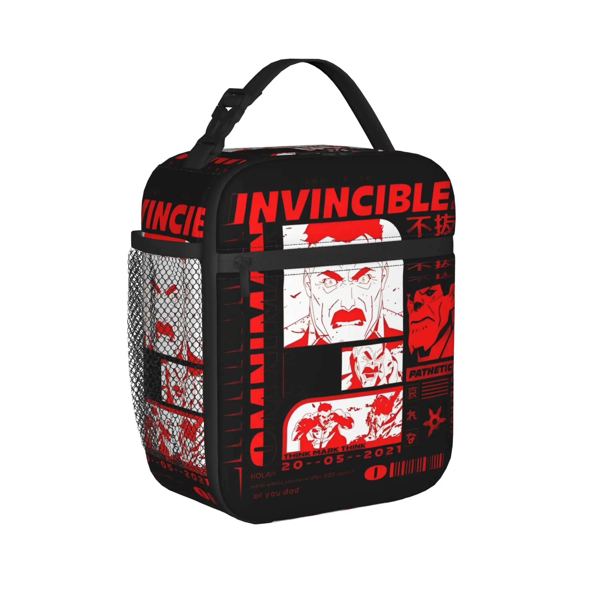 Invinci-bles Poster Insulated Lunch Bag Cooler Bag Reusable,Meal Container  Portable Tote Lunch Box Men Women Work  Travel