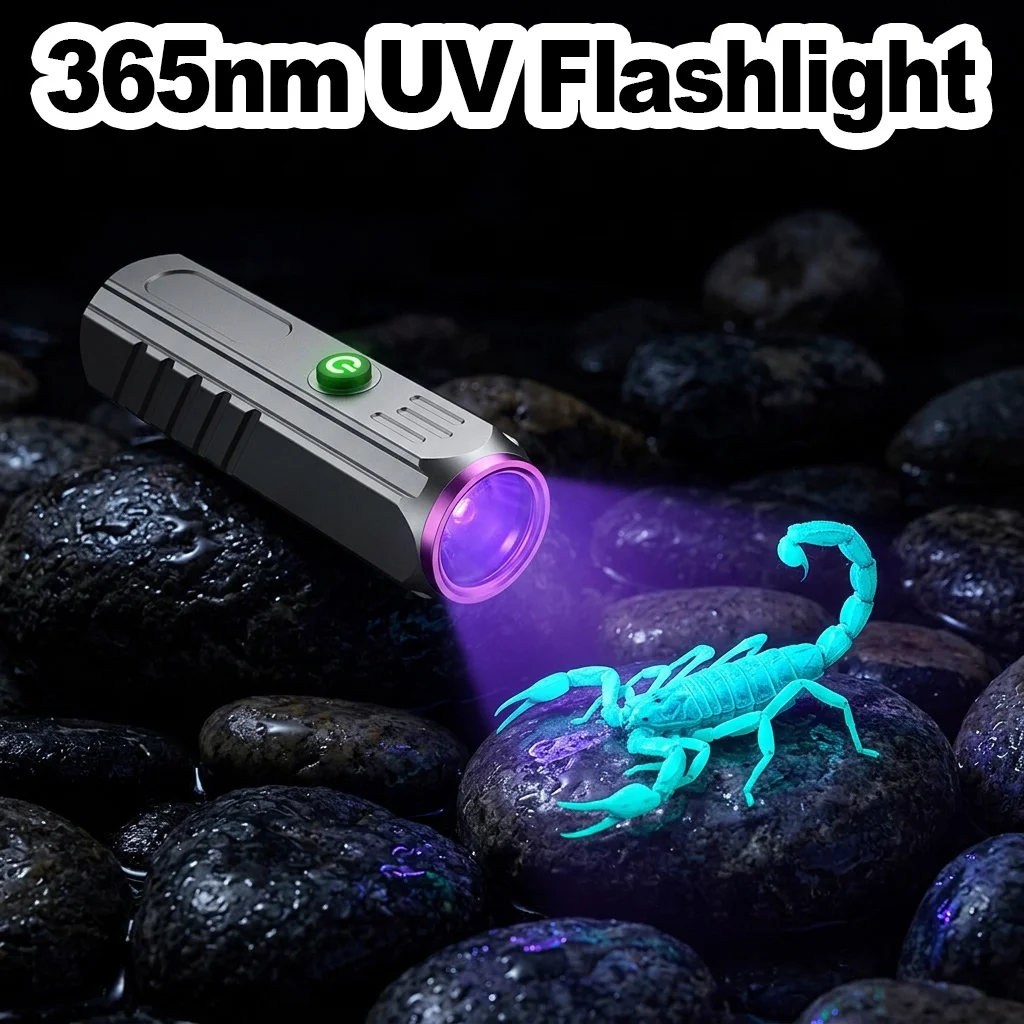 30W LED Flashlight Ultraviolet Torch Rechargeable USB Waterproof Metal Portable High Powered Pet Urine Spotter Scorpion Lamp Kit