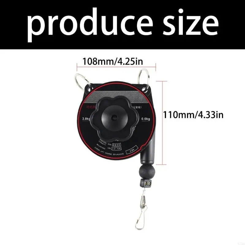 M7DA Conveniente gancho colgante ajustable para lugares trabajo 50 a 200 Mecanismo bloqueo seguridad