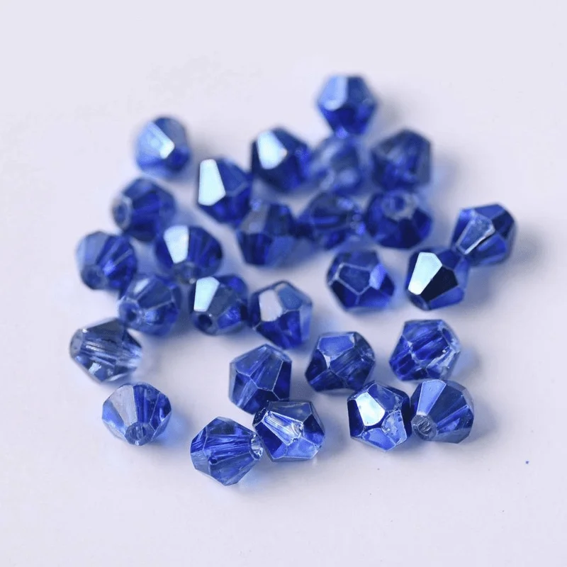 300 Stück exquisite 4 mm große, lose Bicone-Glasperlen für Schmuckherstellung, Zubehör, Perlen und Perlensortimente 101-120