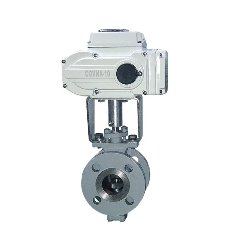 Electric V-Shaped Ball Valve High-temperature stainless steel hard seal clip-on type V-shaped regulating ball valve