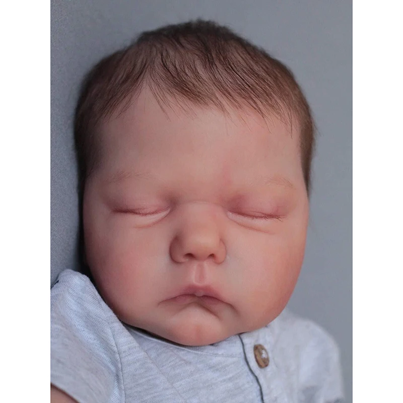 

19inch Willa Reborn Soft Body Baby Doll Already Painted Finished Sleeping Baby Doll 3D Painting with Hand Root Hair