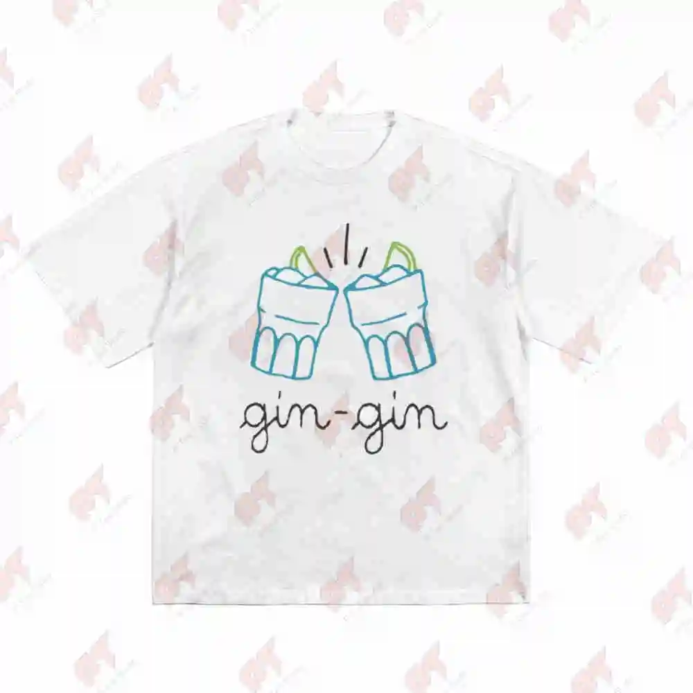 Gin Embellishment Portofino Short Sleeve Tee 100% Cotton T-Shirt
