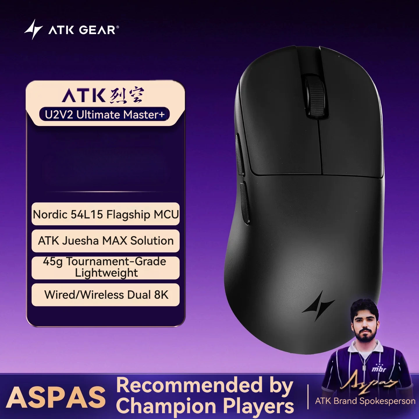 ATK Blazing Sky U2 V2 Mini Ultimate Wireless Gaming Mouse ATK U2