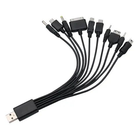 10 In 1 Multi-Function USB Cable Universal Phone Charging Cable USB to Multi-port Charging Cable Cord For Samsung Nokia Charger