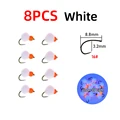 8pcs white