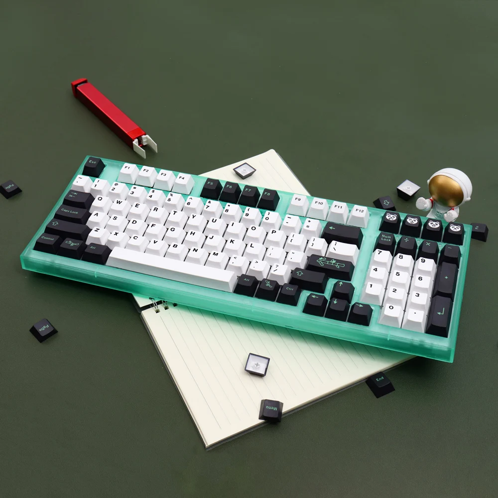 GMK Panda-teclas personalizadas para teclado mecánico, 129 teclas, PBT, sublimación, perfil de cereza, para interruptor MX