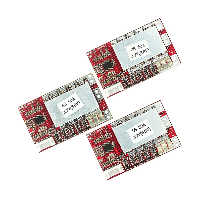 3S 4S 5S 50A BMS Board/ 55A 3.7V Lithium battery protection board/3.2V iron phosphate/LiFePO4 battery BMS board with Balance