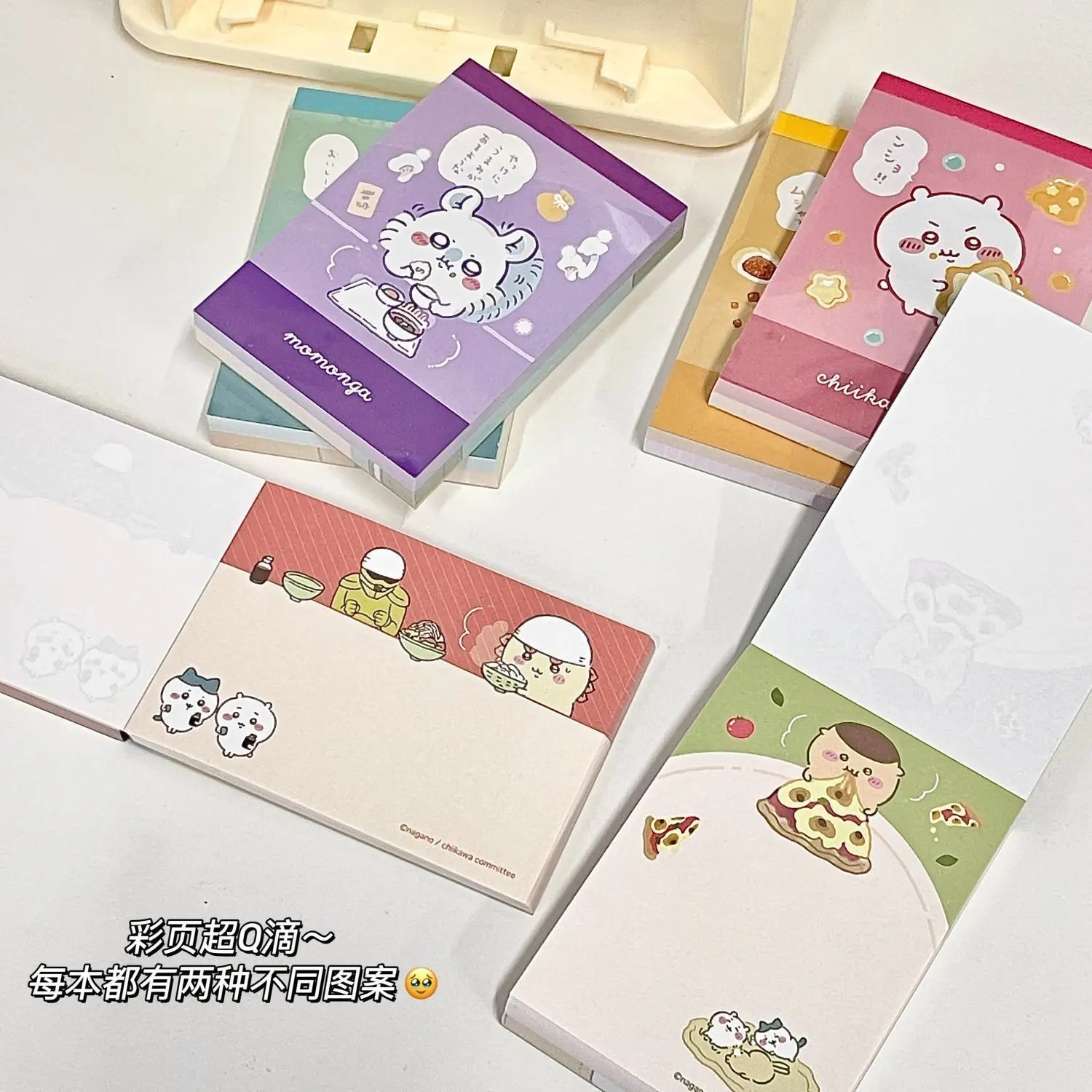 NEW Momonga Chiikawa cartoon mini note pad color page cute Kurimanju Hachiware notepad tearable Usagi Student stationery gifts view 2
