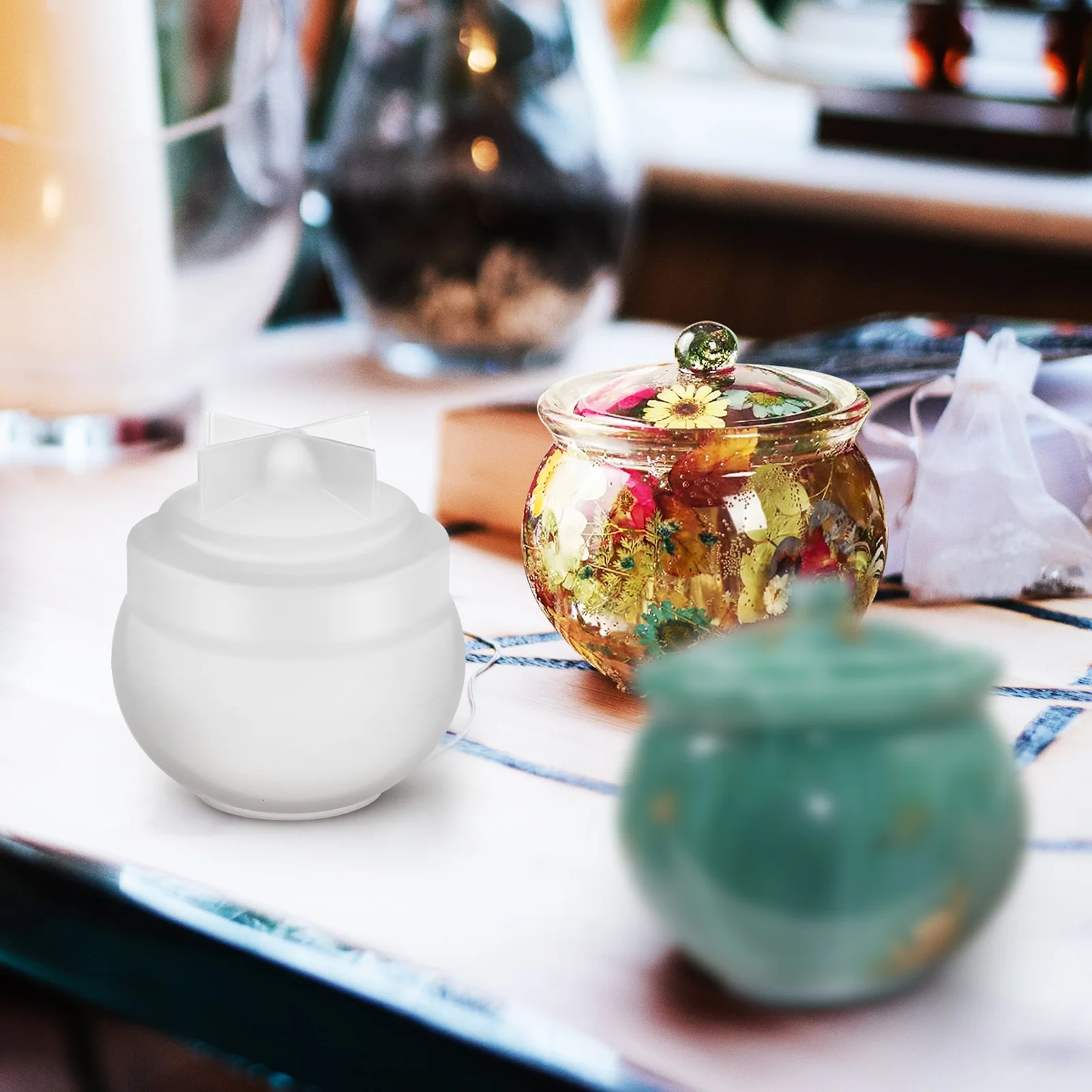 

Resin Molds Silicone Jar with Lid for Epoxy Projects Storage Mold Flexible Non-Warping Smooth Finish Ideal for Crafts