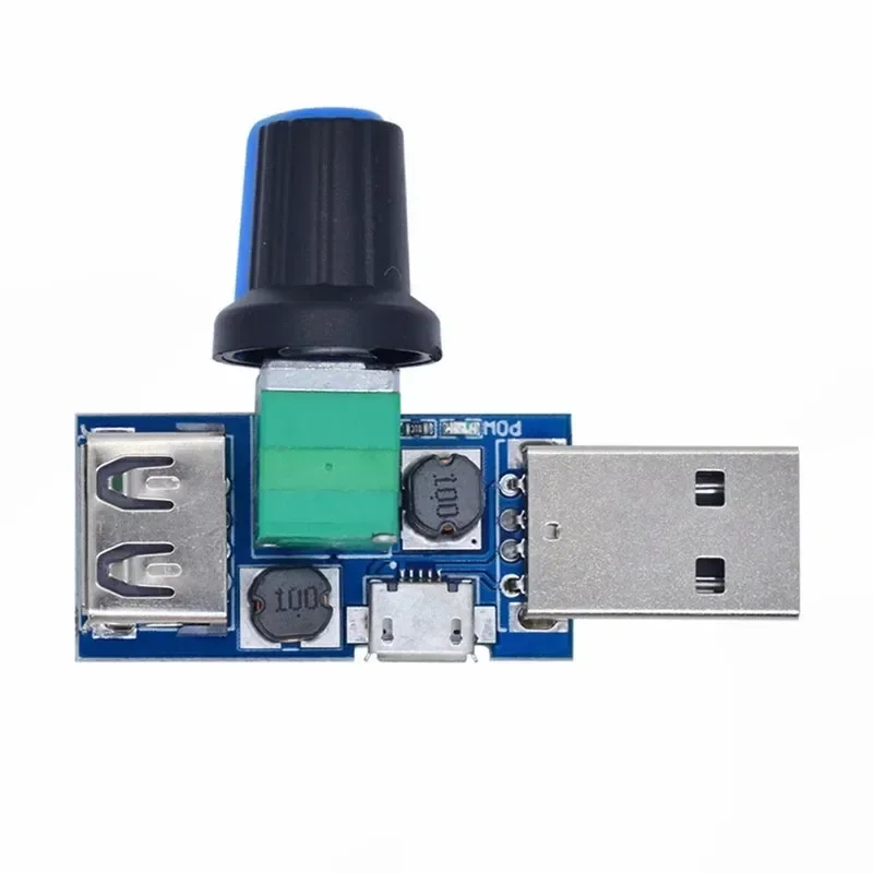 10PCS DC 5V Micro USB Fan Governor Wind Speed Controller Air Volume Regulator Mute Multifunction Noise Reduction Switch Module