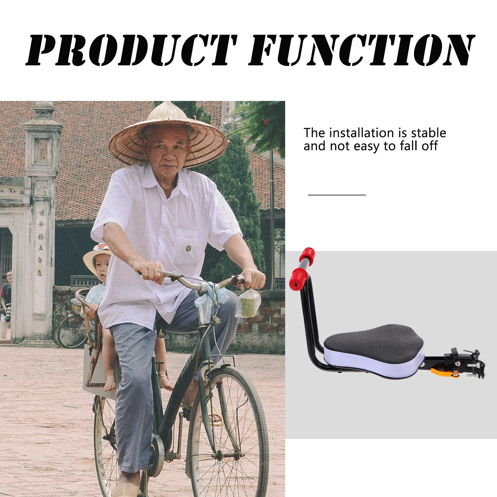 1 مجموعة 1 مجموعة مقعد سلامة الأطفال للدراجات الاطفال دراجة كهربائية السرج دائم الإسفنج وسادة مقعد للدراجة الكهربائية #3