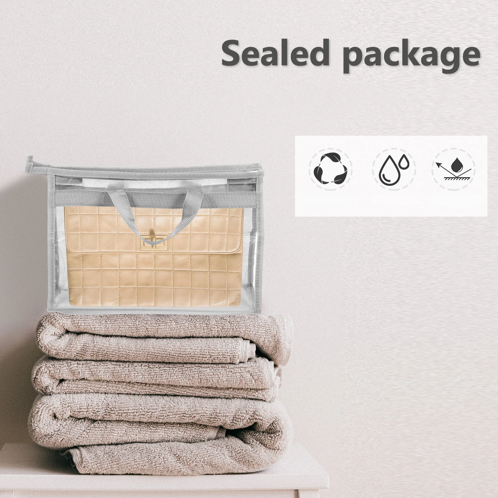 

Handbag Storage Bag Dustproof Cover Organizer Pouch Waterproof Travel Purse Protector Reusable Transparent Container//