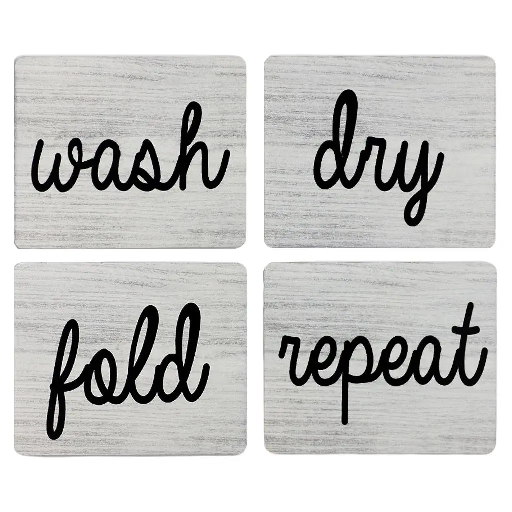 Laundry Room Decor Sign Wooden Room Repeat Prints for Home Pantry Laundry Room
