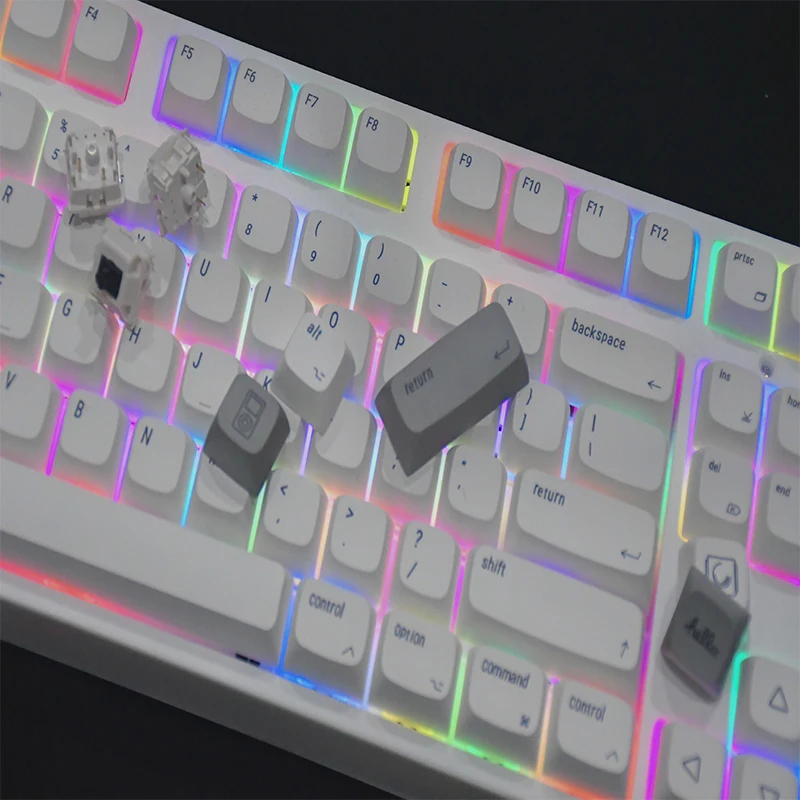 

127 Key PBT Keycap DYE-SUB Suitable For MX Switch English Modern Stylish XDA Profile Minimalist Keycaps For Mechanical Keyboard