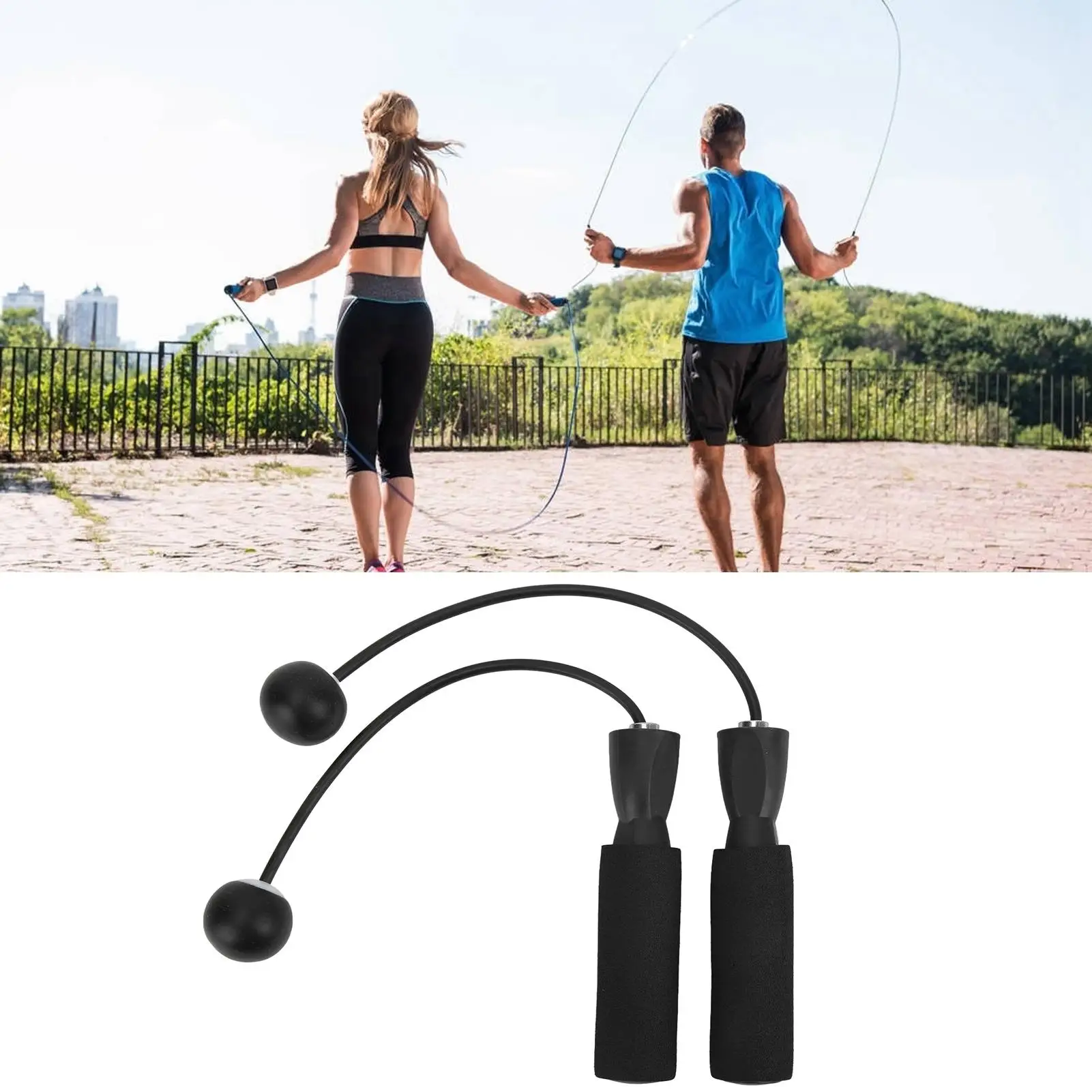 Wireless Jump Rope for Weight Loss - Cordless Fitness Skipping Rope for Home Workout