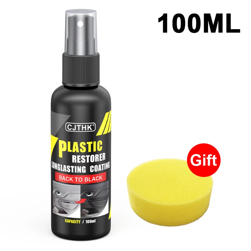 Auto Plastic Restorer Coating Agent Auto Plastic Rubber Exterieur Reparatie Schoon Vernieuwen Restauratie Middel Zwarte Glans Afdichting Fleuren