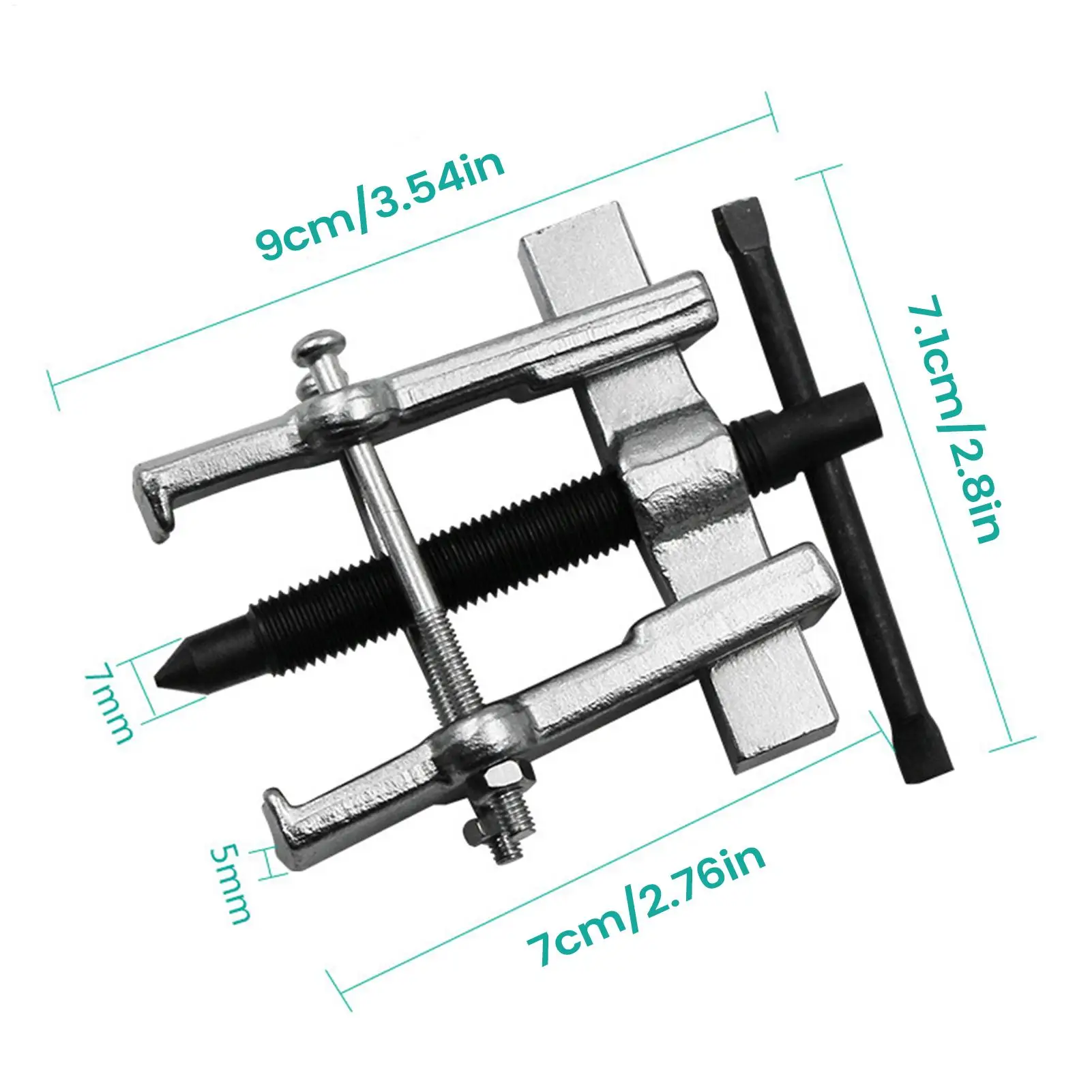 2-Jaw Puller Tool Adjustable Pulley Gear Separator Remover Bearing Pulling Device for Vehicle Machine Maintenance Automotive view 6
