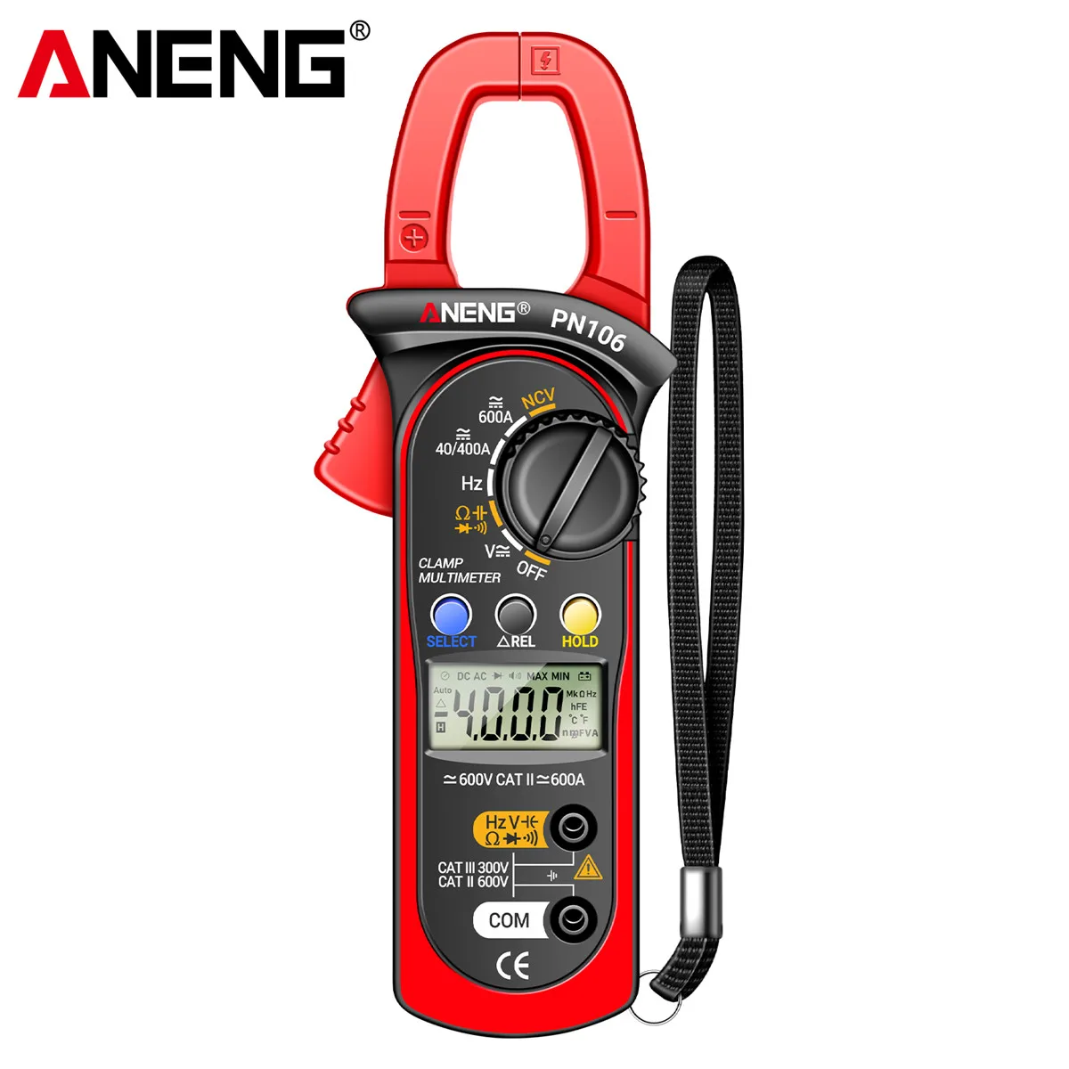 

ANENG PN106 4000 Counts Clamp Meter AC/DC Ammeter Voltmeter Electric Tester True RMS Multimeter Clamp Tool for Electrician