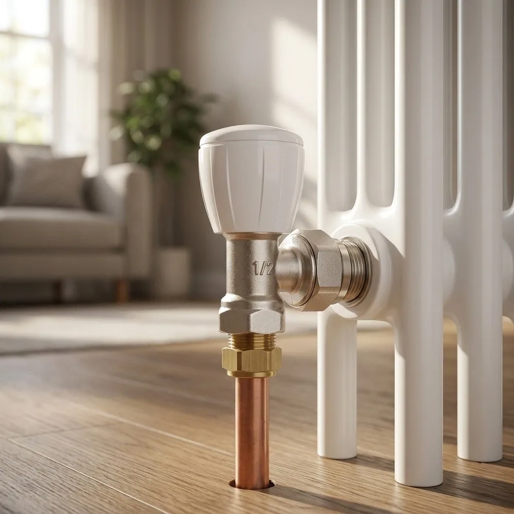 Temperature Control Valve  Radiator Valve Precise DN15 Manual Radiator Valve: Brass Control For Perfect Heat