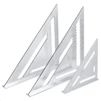 7/12 inch Angle Ruler Metric Aluminum Alloy Triangular Measuring Ruler Woodwork Speed Square Triangle Angle Protractor