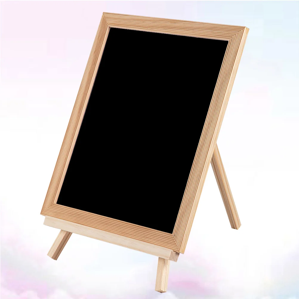 Pequeno quadro negro pintura de madeira crianças cavalete doméstico magnético bambu desenho infantil