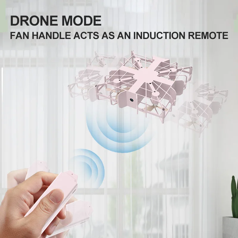 Handheld fan UAV remote control quadcopter aerial  power bank helicopter remote control infrared