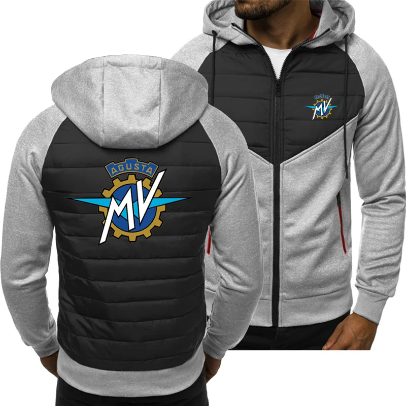 2023New Spring Autumn MV Agusta Hoodie Men\'s Fashion Sport Casual Sweatshirts Cardigan Zipper Long Sleeve Jacket