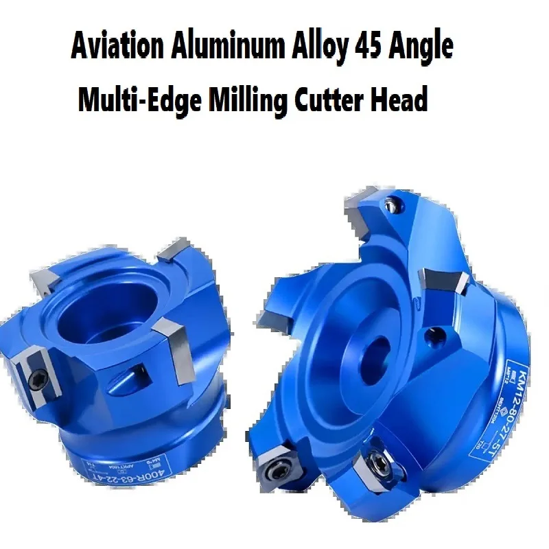 

400R KM12 High-gloss Fast Feed Flying Cutter Head Right Angle 45-degree Milling Cutter Head Multi-edge Machining Center