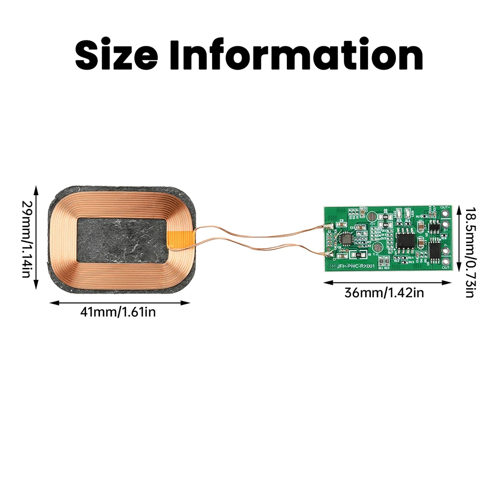 وحدة استقبال شحن لاسلكية 5 وات 3.7 فولت شحن وتفريغ بطارية مدمجة في آليات حماية متعددة 2.9-4.2 فولت