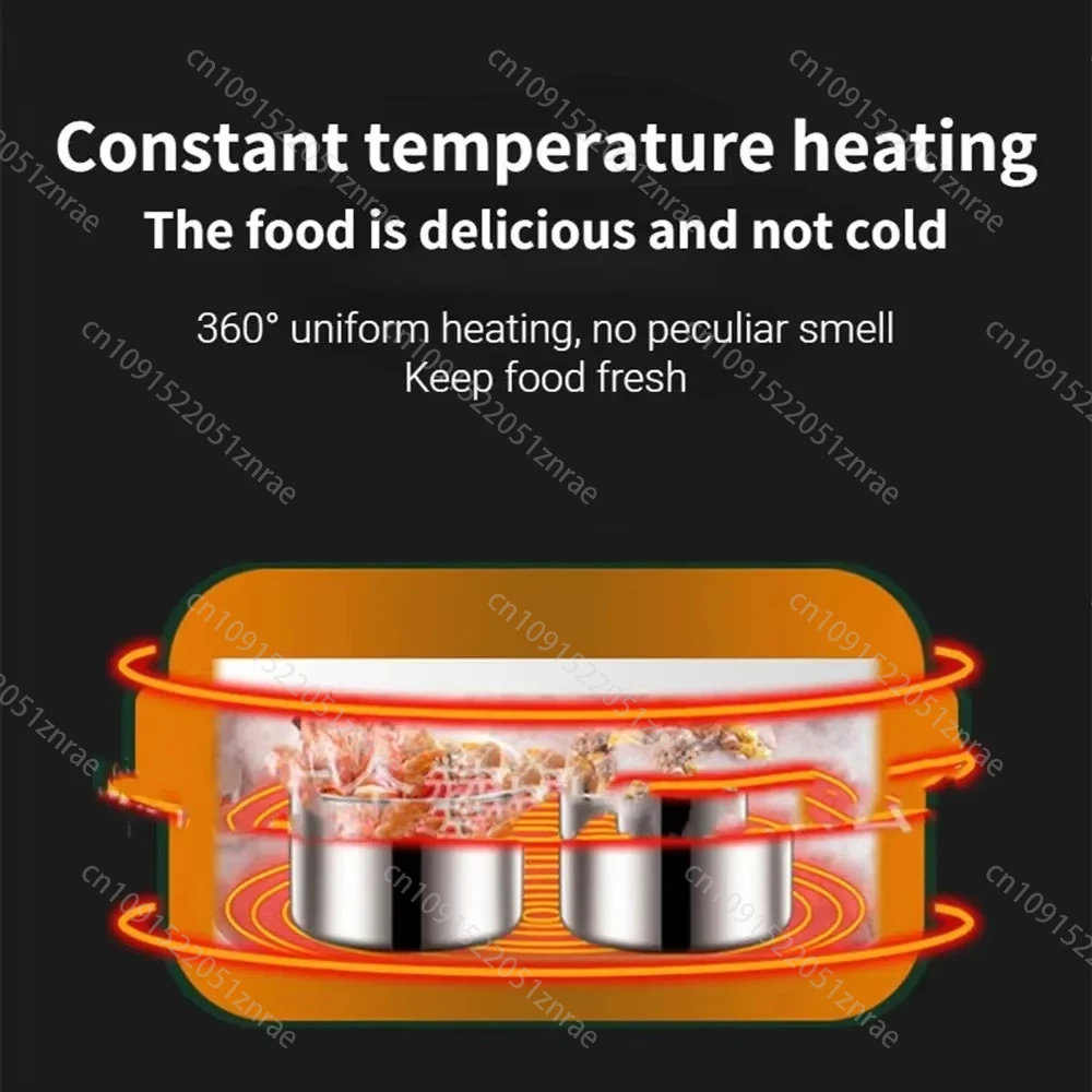 Portable Wireless USB Charging Electric Mini Lunch Box Food Heater Container Travel Rice Cooker Warmer Stainless Steel Bento Box