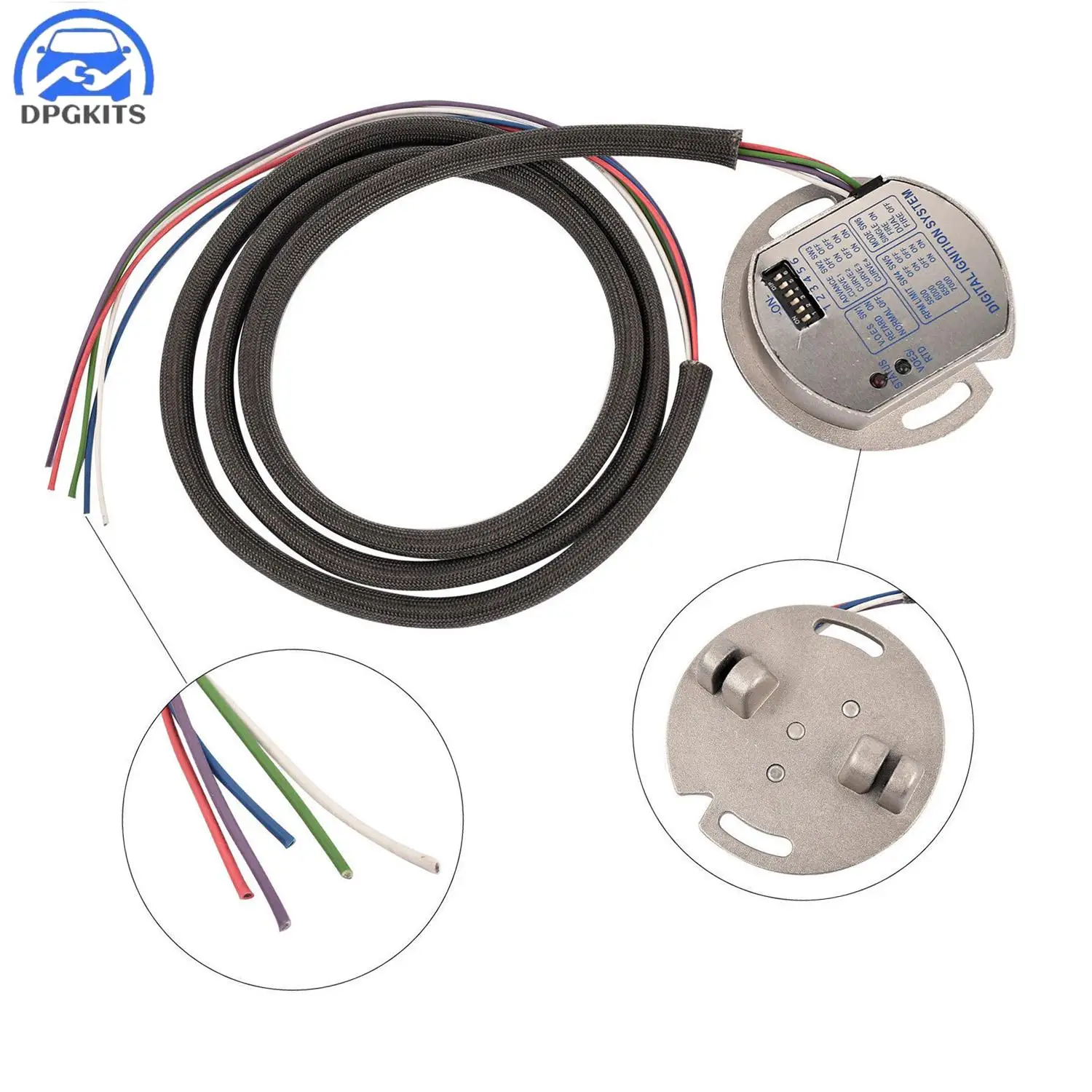 DPGKITS 1pc Moto Single Fire Programmable Electronic Ignition Module For Harley-Davidson High Performance Part Number 53-644