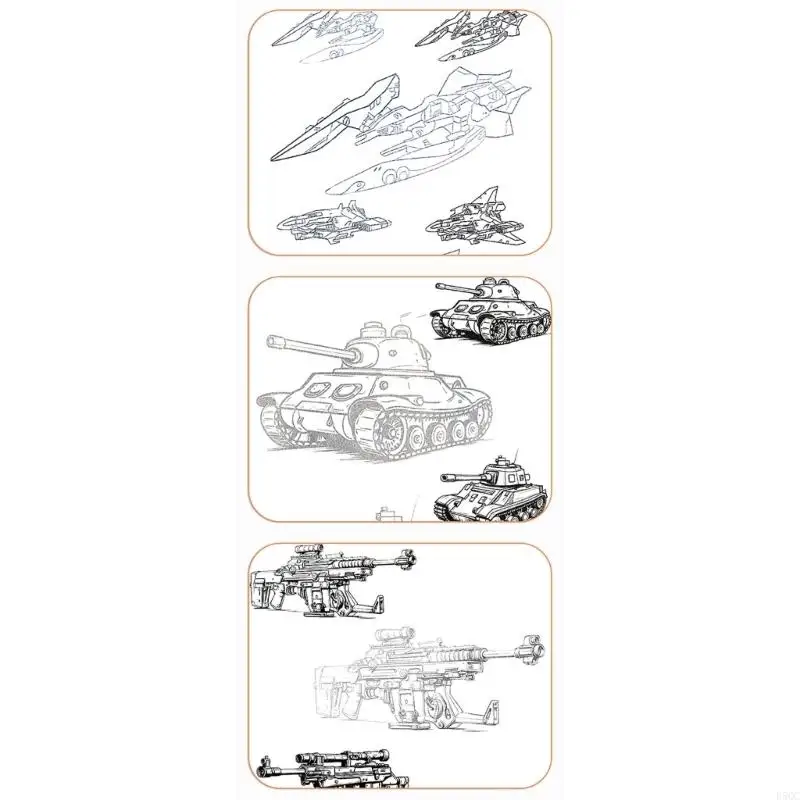 Animes Character Line Comics Drawing Pad With Multiple Templates For Students And Art Enthusiasts D5QC