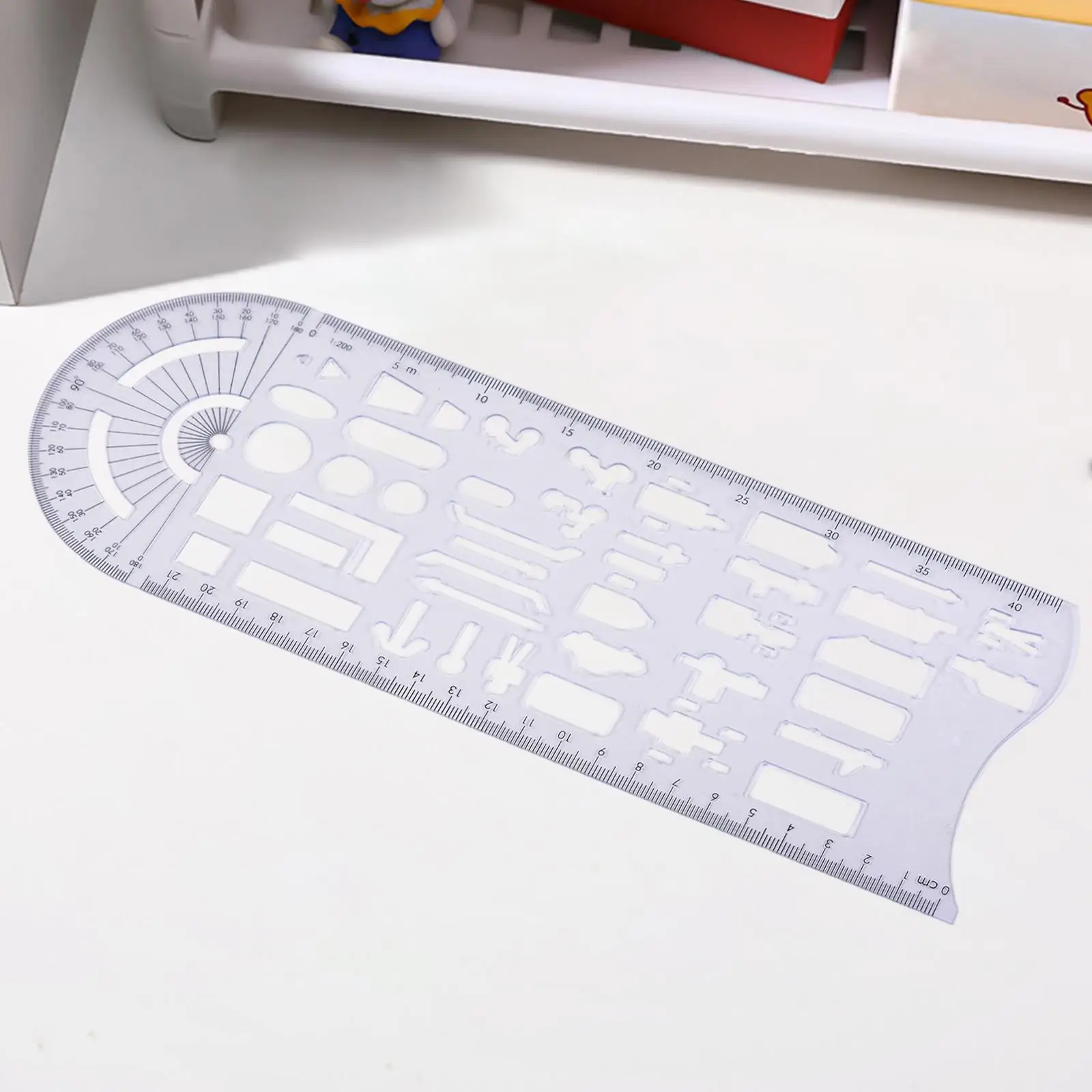 Geometric Drawing Ruler Traffic Accident Symbols Template Measuring Ruler