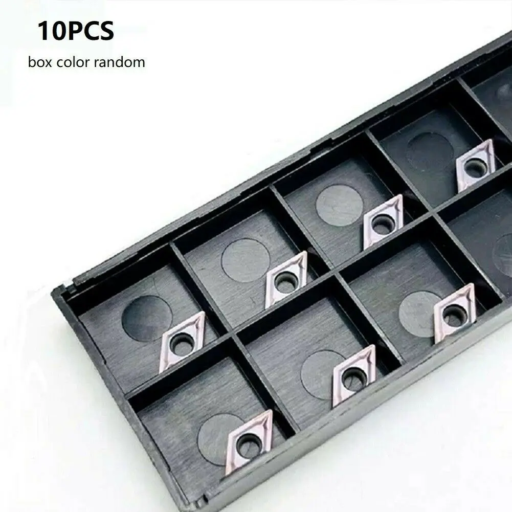 

Set Carbide Inserts 10PCS Accessories Tool Holder VP15TF DCMT070204 For Lathe Turning Metalworking Supplies Practical