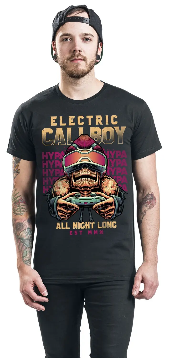 New 2026 Hypa Hypa Electric Callboy T-Shirt Men Women Vintage Metal Rock Band Graphic Tee 100% Cotton Summer Streetwear Top