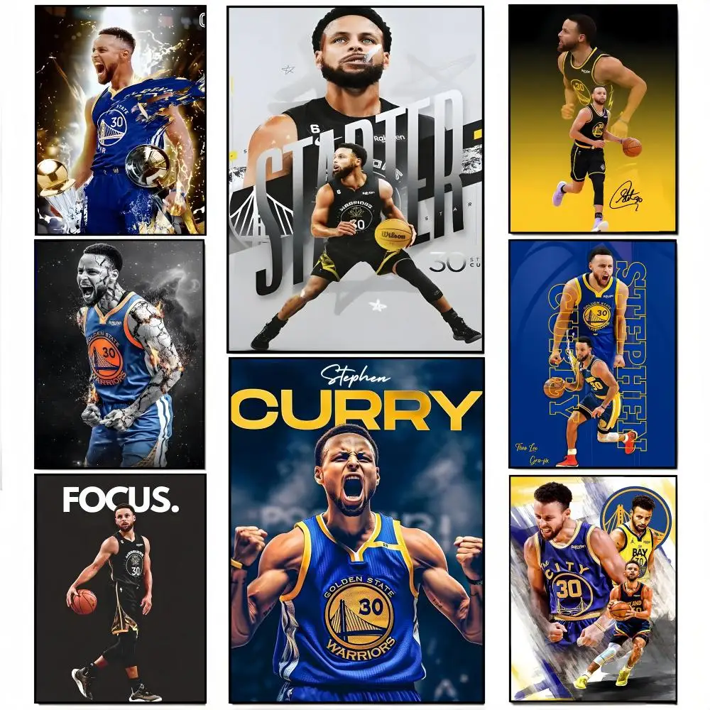 S-Stephen C-Curry Basketball Player Poster Wall decals, perfect for hallways, living rooms, and home decor
