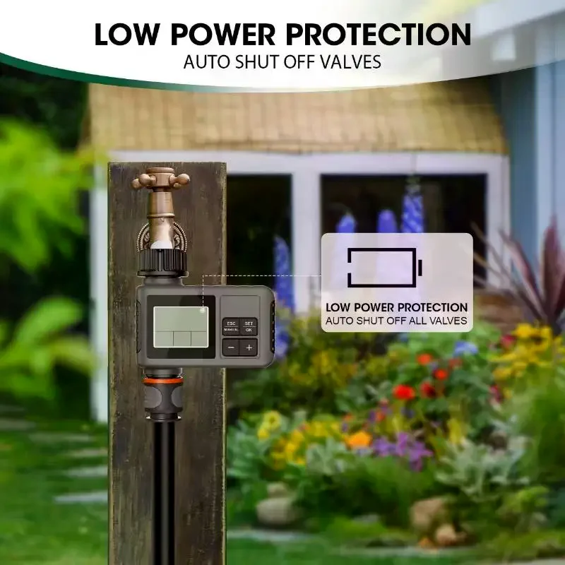 Automatic Water Timer Intelligent Irrigation Watering System Sprinkler Timer Garden Programmer Equipment IPX7 LCD Display Smart