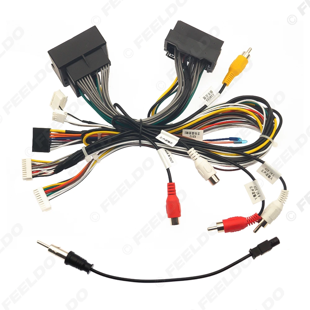 Car 16pin Power Cord Wiring Harness Adapter For BMW X5 2007-2012 Installation Head Unit