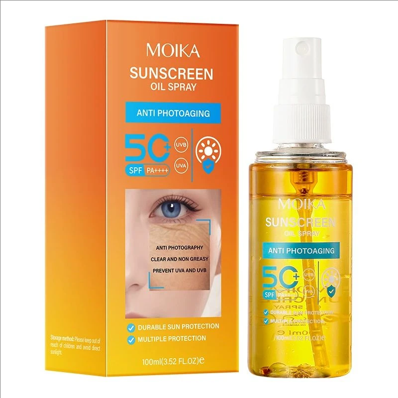 Long Lasting Moisturizing Sunscreen Spray Moisturizing Anti Ultraviolet Light Thin Breathable Safe and Mild SPF50+
