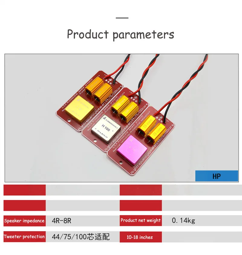 1pcs  Professional Stage Tweeter Protection Crossover, 44mm/75mm/100mm Voice Coil Compression Driver Burn-Out Protector