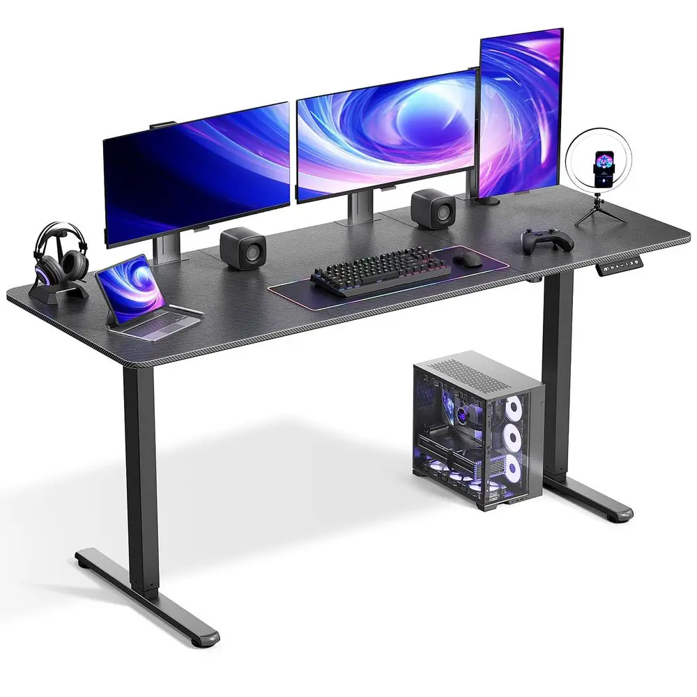 Standing Desk Adjustable Height 63 x 24 Inch, Large Sit Stand Desk, Stand up Desk for Home Office, Computer Workstation Spliced