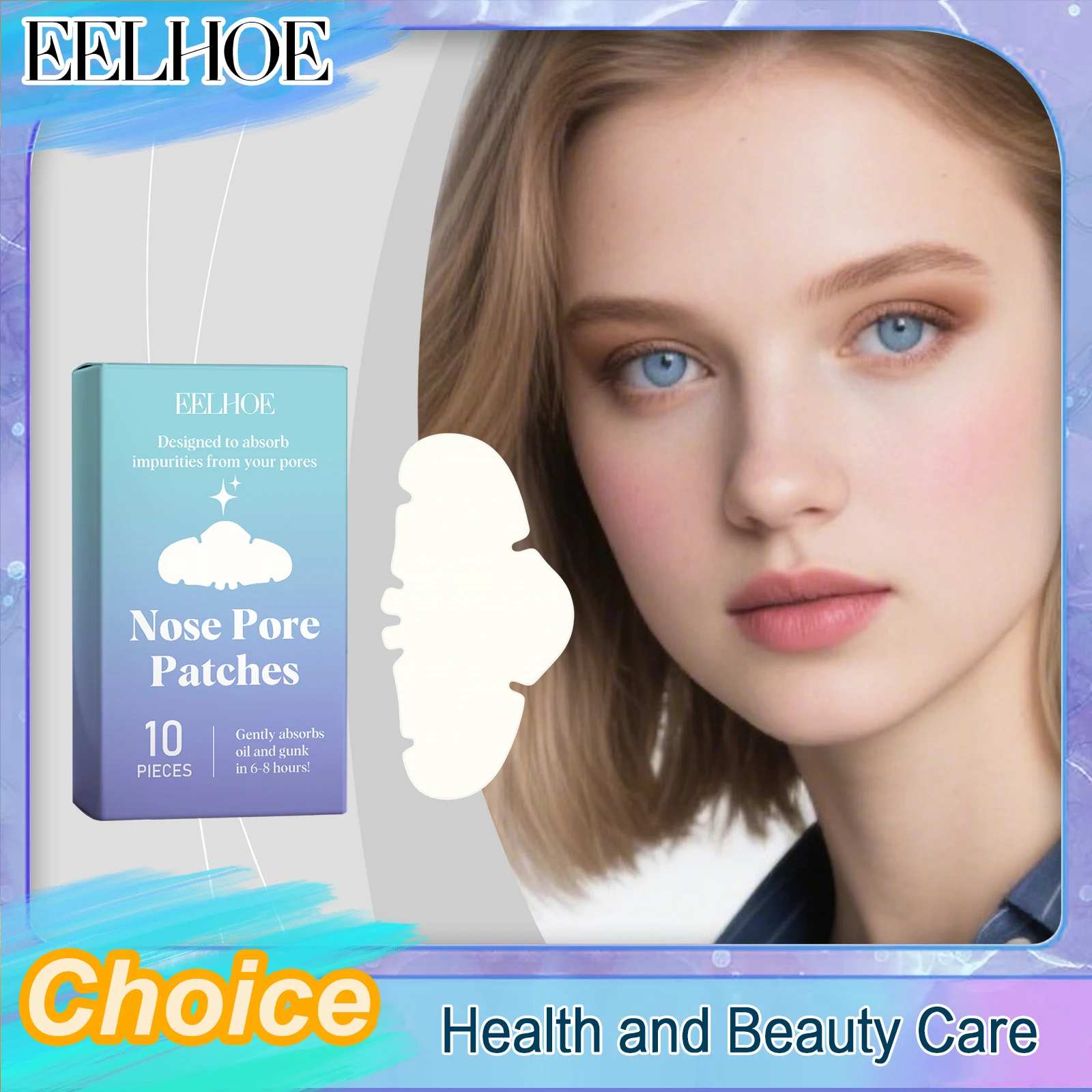 Eelhoe Pore Cleansing Nasal Patch Hydrating Nourishing Lightweight Kin-Friendly And Gentle On The Skin Portable Lightweight New