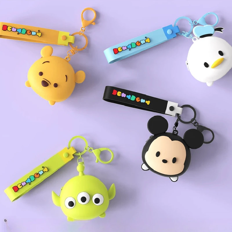 

Милая сумка-мессенджер через плечо с Микки Диснеем для девочек, сумка для монет с рисунком Минни, детская мини-аксессуары с героями мультфильмов, аниме, подарок