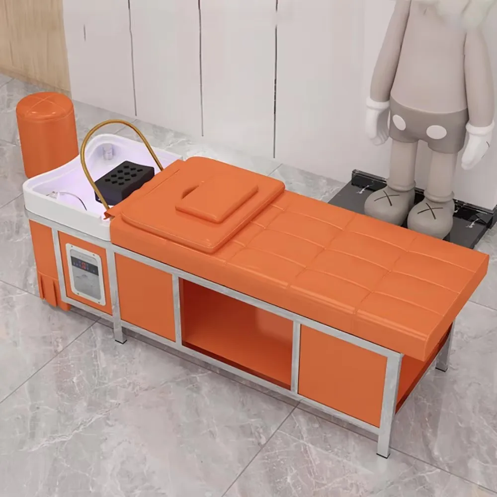 #Ergonomic Lounge Shampoo Bed Portable Luxury Fashion Simple Hair Shampoo Bed Comfortable Modern Cadeira De Barbearia Furniture