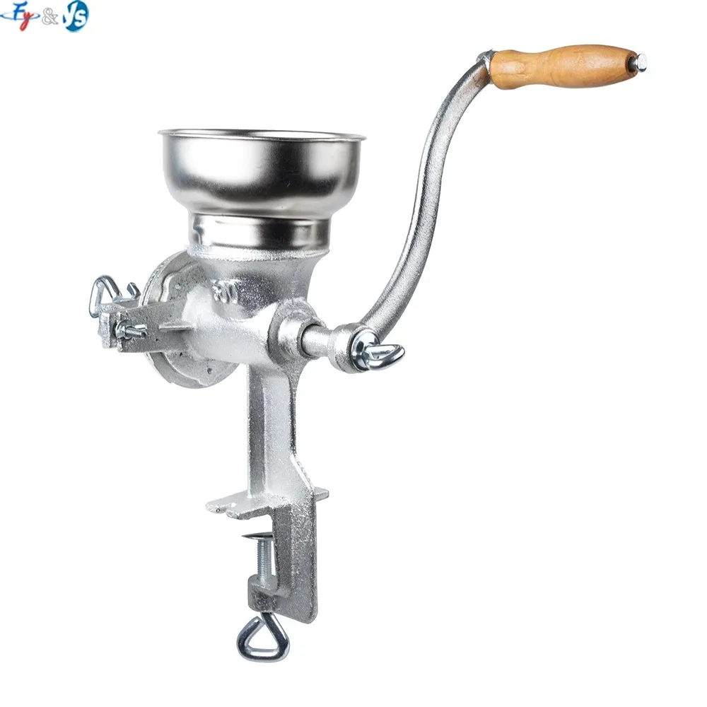 Manual Grain Grinder Stainless Steel, Hand Crank Mill for Corn, Nut, Wheat, Spice, Home Coffee Flour Mill