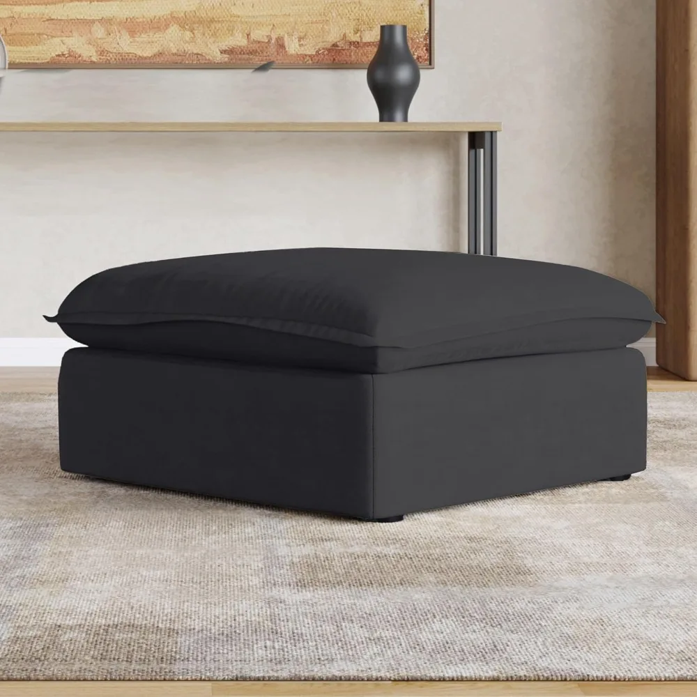 

Ottoman Module for Living Room, Storage Ottoman, Cushion Covers Removable, Minimalist Comfy Breathable Footstool, Customized