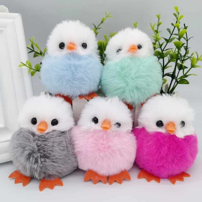 Simulazione creativa Simpatico anatra Portachiavi in peluche Zaino per ragazze Decorazione Ciondolo Divertente adorabile Portachiavi per auto Regalo di compleanno per bambini